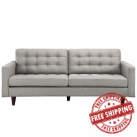 Modway EEI-1011-LGR Empress Upholstered Sofa in Light Gray