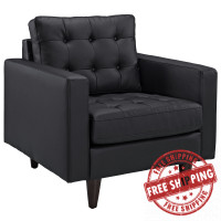 Modway EEI-1012-BLK Empress Armchair in Black