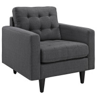 Modway EEI-1013-DOR Empress Armchair in Gray