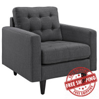 Modway EEI-1013-DOR Empress Armchair in Gray