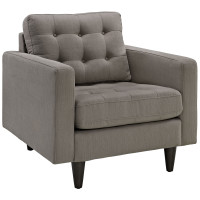 Modway EEI-1013-GRA Empress Armchair in Granite