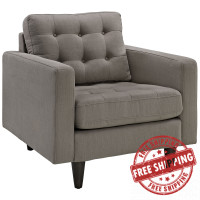 Modway EEI-1013-GRA Empress Armchair in Granite