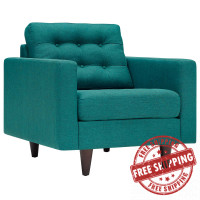 Modway EEI-1013-TEA Empress Upholstered Armchair Teal