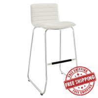 Modway EEI-1030-WHI Dive Bar Stool in White