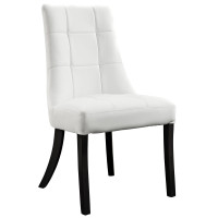 Modway EEI-1039-WHI Noblesse Vinyl Dining Side Chair in White