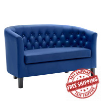 Modway EEI-1043-NAV Prospect Upholstered Vinyl Loveseat