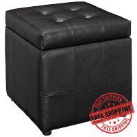 Modway EEI-1044-BLK Volt Storage Ottoman in Black