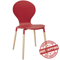Modway EEI-1053-RED Path Dining Chair in Red