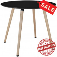 Modway EEI-1055-BLK Track Circular Dining Table in Black
