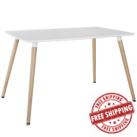 Modway EEI-1056-WHI Field Dining Table in White