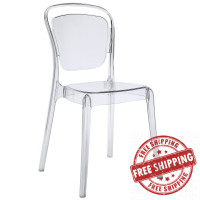 Modway EEI-1070-CLR Entreat Dining Side Chair in Clear