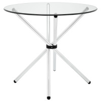 Modway EEI-1074-CLR Baton Dining Table in Clear