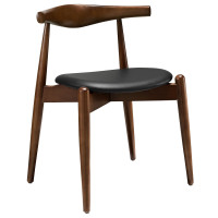 Modway EEI-1080-DWL-BLK Stalwart Dining Side Chair in Dark Walnut Black