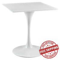Modway EEI-1123-WHI Lippa 28" Dining Table in White