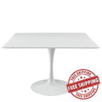 Modway EEI-1125-WHI Lippa 47" Dining Table in White