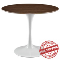 Modway EEI-1136-WAL Lippa 36" Dining Table in Walnut