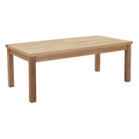 Modway EEI-1154-NAT Marina Outdoor Patio Teak Rectangle Coffee Table in Natural
