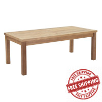 Modway EEI-1154-NAT Marina Outdoor Patio Teak Rectangle Coffee Table in Natural