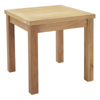 Modway EEI-1155-NAT Marina Outdoor Patio Teak Side Table Natural
