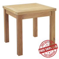 Modway EEI-1155-NAT Marina Outdoor Patio Teak Side Table Natural