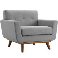 Modway EEI-1178-GRY Engage Upholstered Armchair in Expectation Gray