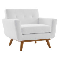 Modway EEI-1178-WHI Engage Upholstered Fabric Armchair White