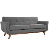 Modway EEI-1179-GRY Engage Upholstered Loveseat in Expectation Gray