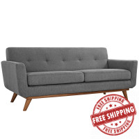 Modway EEI-1179-GRY Engage Upholstered Loveseat in Expectation Gray