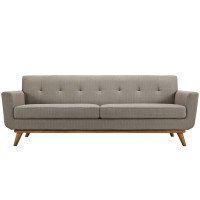 Modway EEI-1180-GRA Engage Upholstered Sofa in Granite