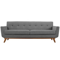 Modway EEI-1180-GRY Engage Upholstered Sofa in Expectation Gray