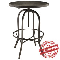 Modway EEI-1200-BLK Sylvan Wood Top Bar Table in Black