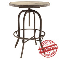 Modway EEI-1200-BRN Sylvan Wood Top Bar Table in Brown