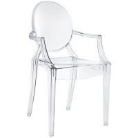 Modway EEI-121-CLR Casper Dining Armchair in Clear