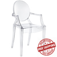 Modway EEI-121-CLR Casper Dining Armchair in Clear