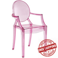 Modway EEI-121-PNK Casper Dining Armchair in Pink