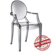 Modway EEI-121-SMK Casper Dining Armchair in Smoke
