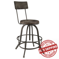 Modway EEI-1212-BLK Procure Wood Bar Stool in Black
