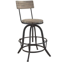 Modway EEI-1212-BRN Procure Wood Bar Stool in Brown
