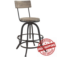 Modway EEI-1212-BRN Procure Wood Bar Stool in Brown