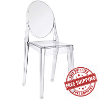 Modway EEI-122-CLR Casper Dining Side Chair in Clear