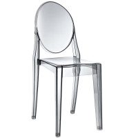 Modway EEI-122-SMK Casper Dining Side Chair in Smoked Clear