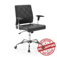Modway EEI-1247-BLK Lattice Vinyl Office Chair in Black
