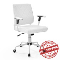 Modway EEI-1247-WHI Lattice Vinyl Office Chair in White