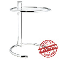 Modway EEI-125-SLV Eileen Gray Side Table in Silver