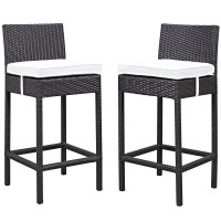 Modway EEI-1281-EXP-WHI Lift Bar Stool Set of 2 in Espresso White