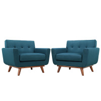 Modway EEI-1284-AZU Engage Armchair Set of 2 in Azure