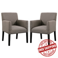 Modway EEI-1299-GRY Chloe Armchair Set of 2 in Gray