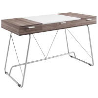 Modway EEI-1321-BIR Panel Desk in Birch