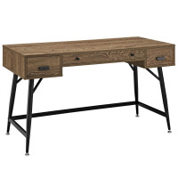 Modway EEI-1328-WAL-KIT Surplus Desk in Walnut