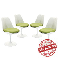 Modway EEI-1342-GRN Lippa Dining Side Chair Set of 4 in Green